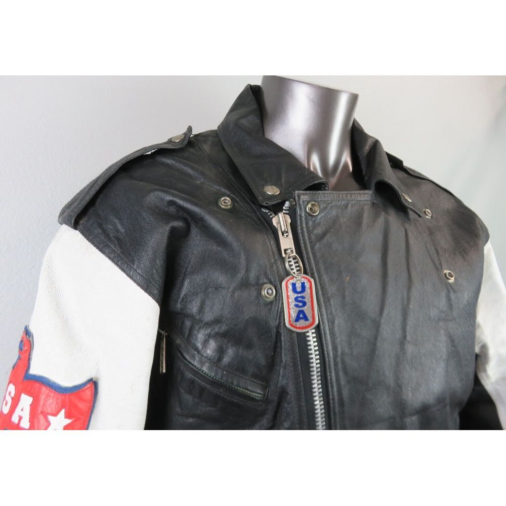 Vintage Black and White Bomber Jacket - Picture 6 of 16